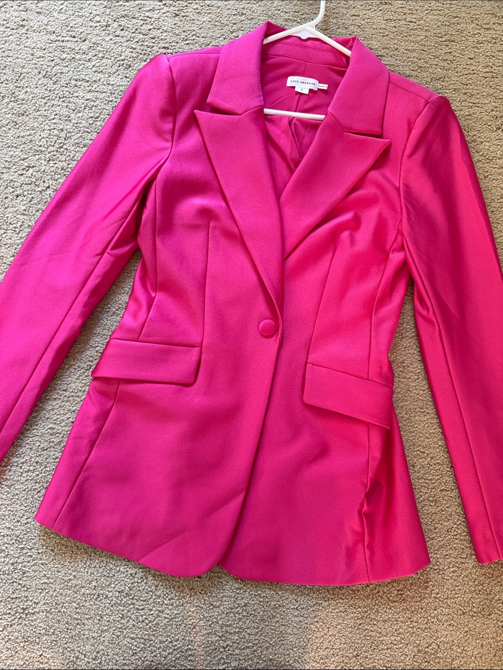 Good American Vibrant Pink Tailored Blazer